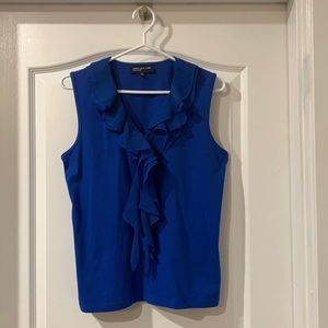 Jones New York blue blouse top